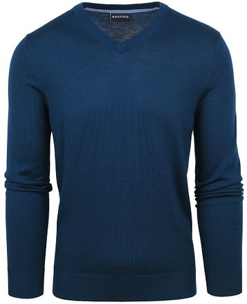 Suitable Merino Pullover V-Hals Indigo Blauw MRI-V-23 kl 221871 indigo kopen