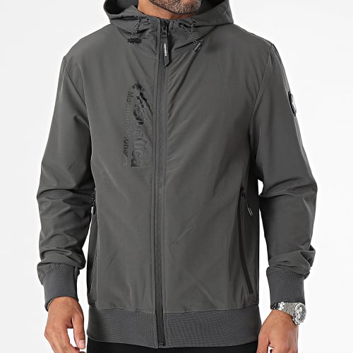 Veste Zippée Capuche Siroko 2 Gris Anthracite