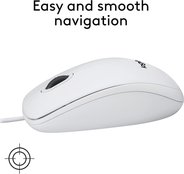 Logitech M100 mus med ledning (hvid)