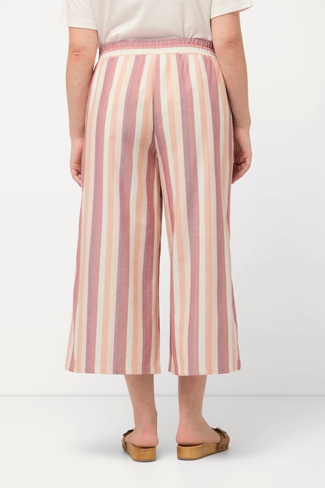 Culotte, Streifen, weites Bein, Biobaumwolle