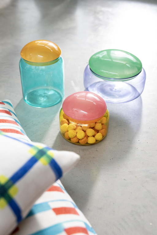 &klevering Puffy voorraadpot geel