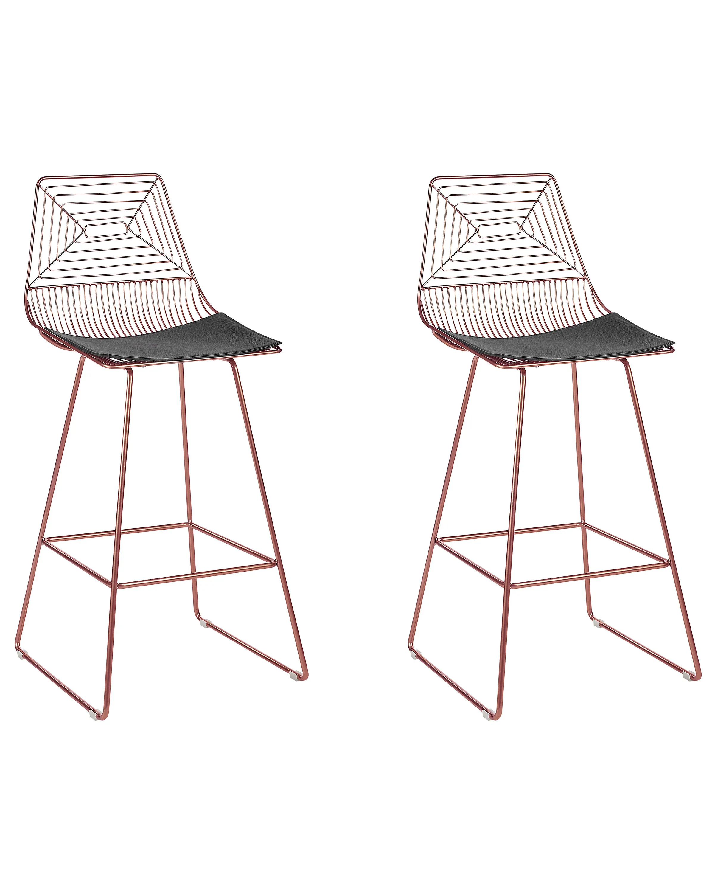 Set van 2 barstoelen BISBEE Metaal Roségoud