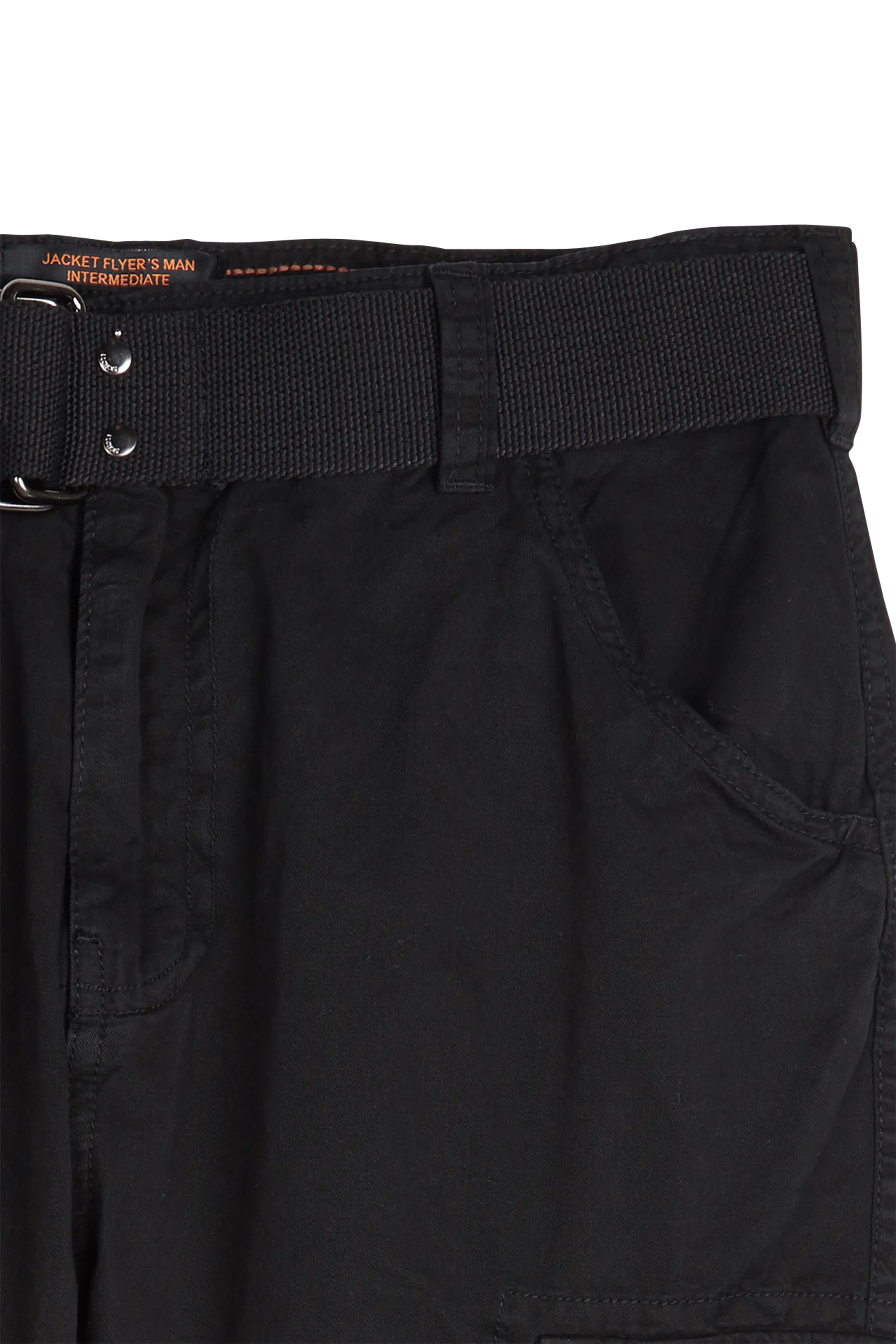 SCHOTT Pantalon treillis ceinturé  Noir