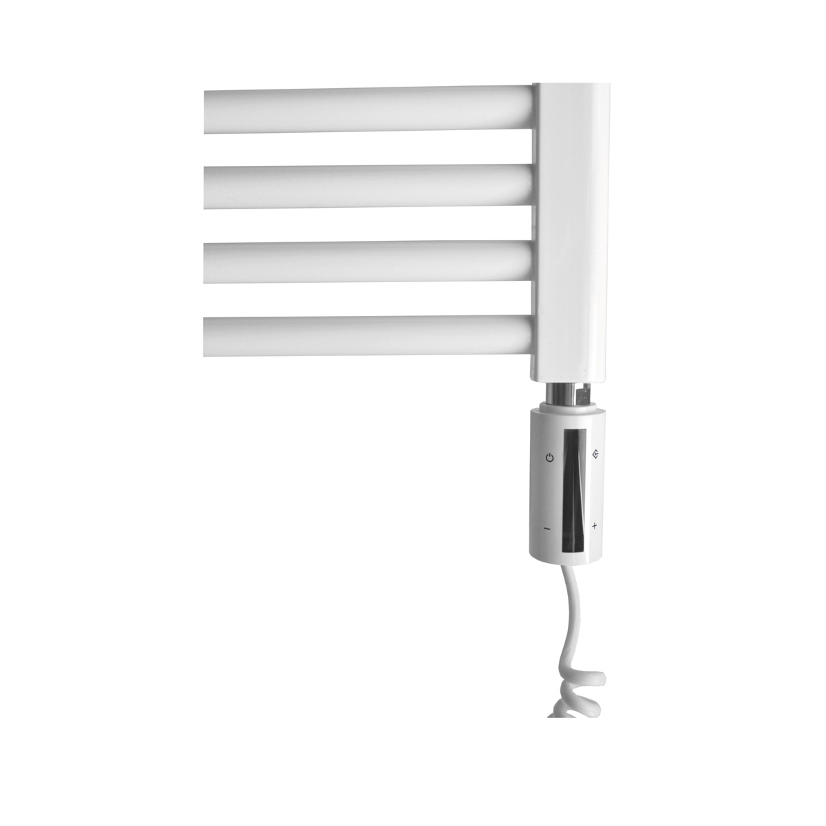 Sanicare elektrische design radiator 45x112cm wit met WiFi en thermostaat rechts wit