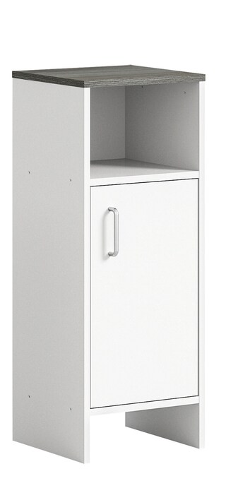 Standschrank Los Angeles Weiß/Rauchsilber NB