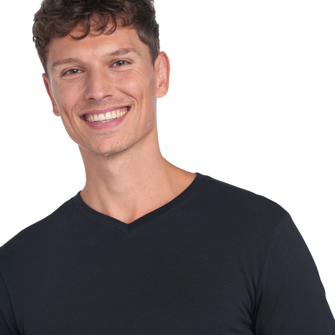 VanVaan 2 Herren T-Shirts mit V-Ausschnitt dunkelblau