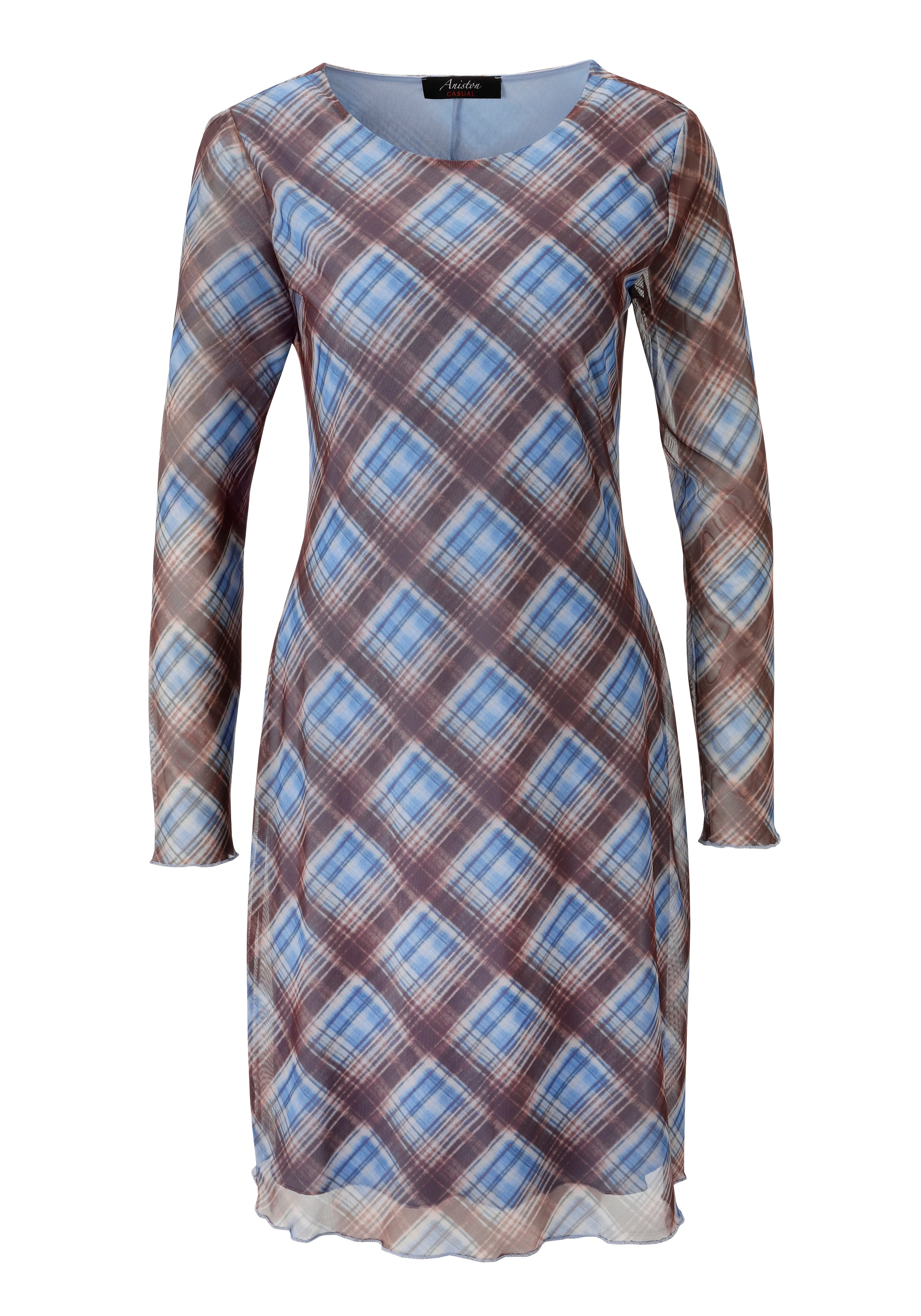Aniston CASUAL Minikleid im extravaganten Karo-Dessin - NEUE KOLLEKTION