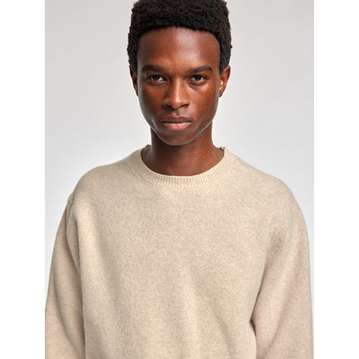 Annarr Ragi Wool Striktrøje, Beige, XL