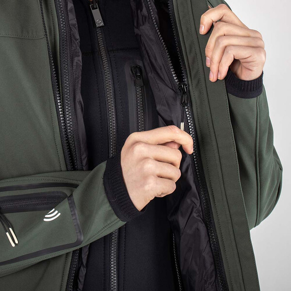 knox - Veste zippée femme Dual Pro Olive