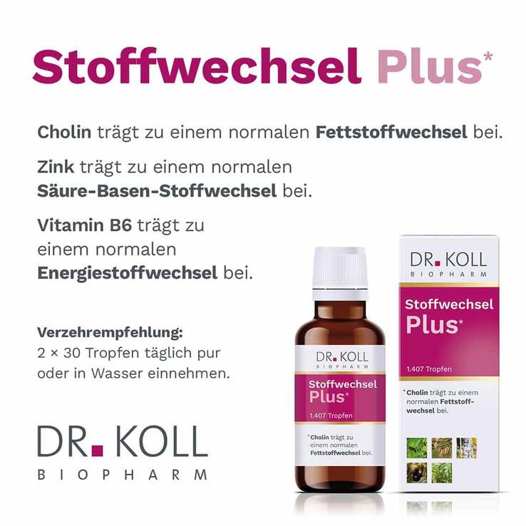 Stoffwechsel Plus Dr. Koll Gemmo Komplex Cholin Zink, 50 ml