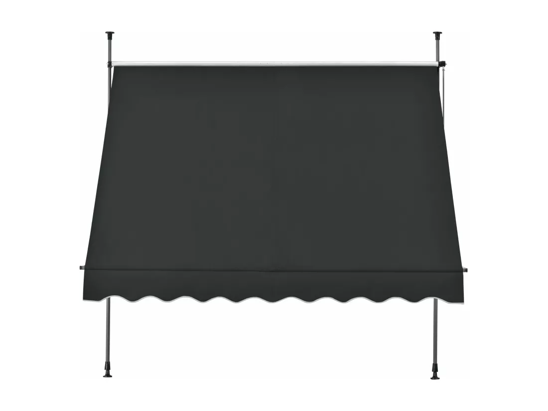 Store banne téléscopique acier noire 150 x 120 x 200 cm 03_0008316