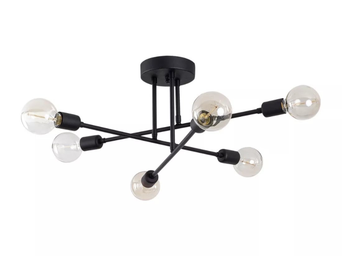 Lustre croisé en fer noir ANDREA