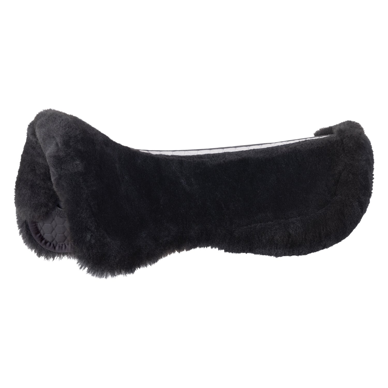 MATTES Sattelkissen mit Lammfell - schwarz/schwarz