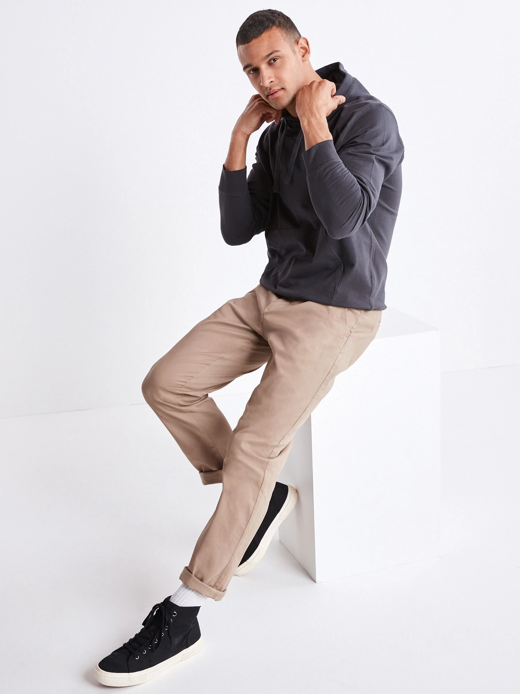 Pastelgeel - Relaxed fit - Stretchy chino