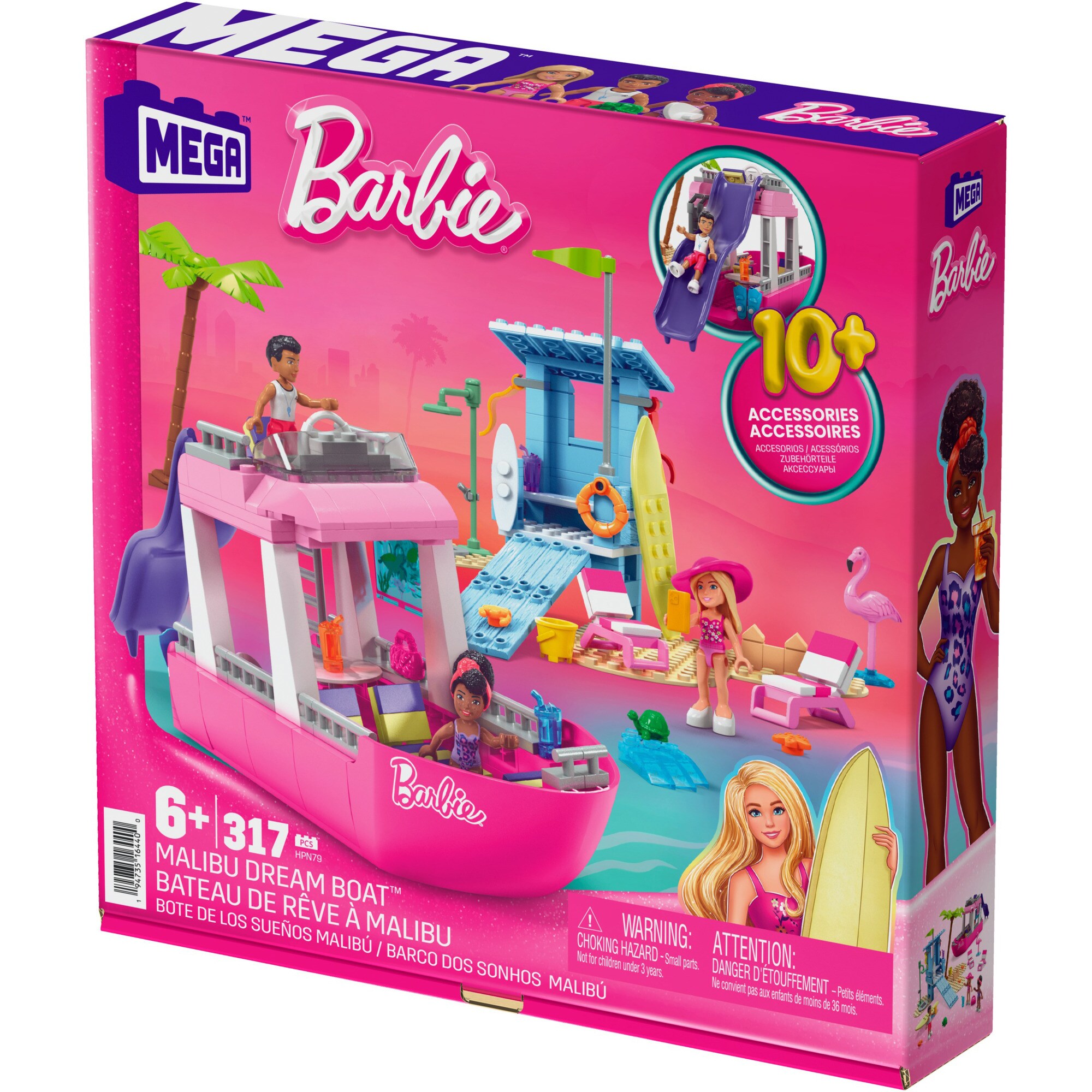 Mattel Konstruktionsspielzeug MEGA Barbie Traum-Boot