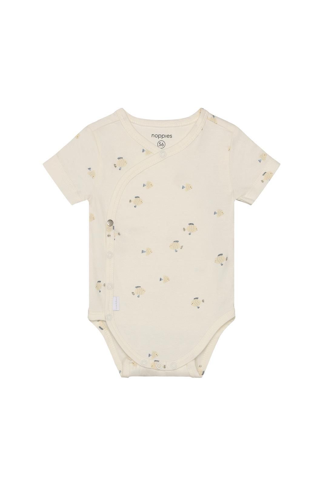 Noppies Newborn Romper all over print - Egret