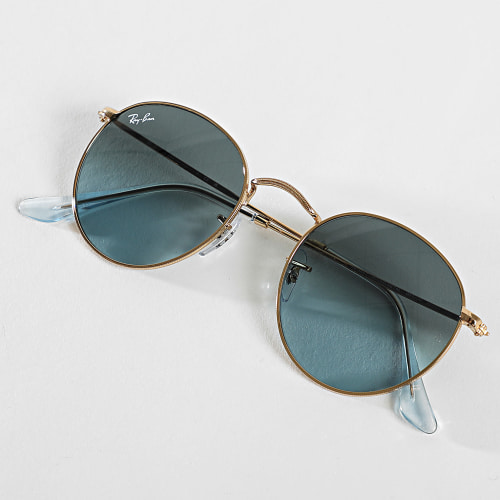 Lunettes Round Metal RB3447 Doré Bleu Dégradé