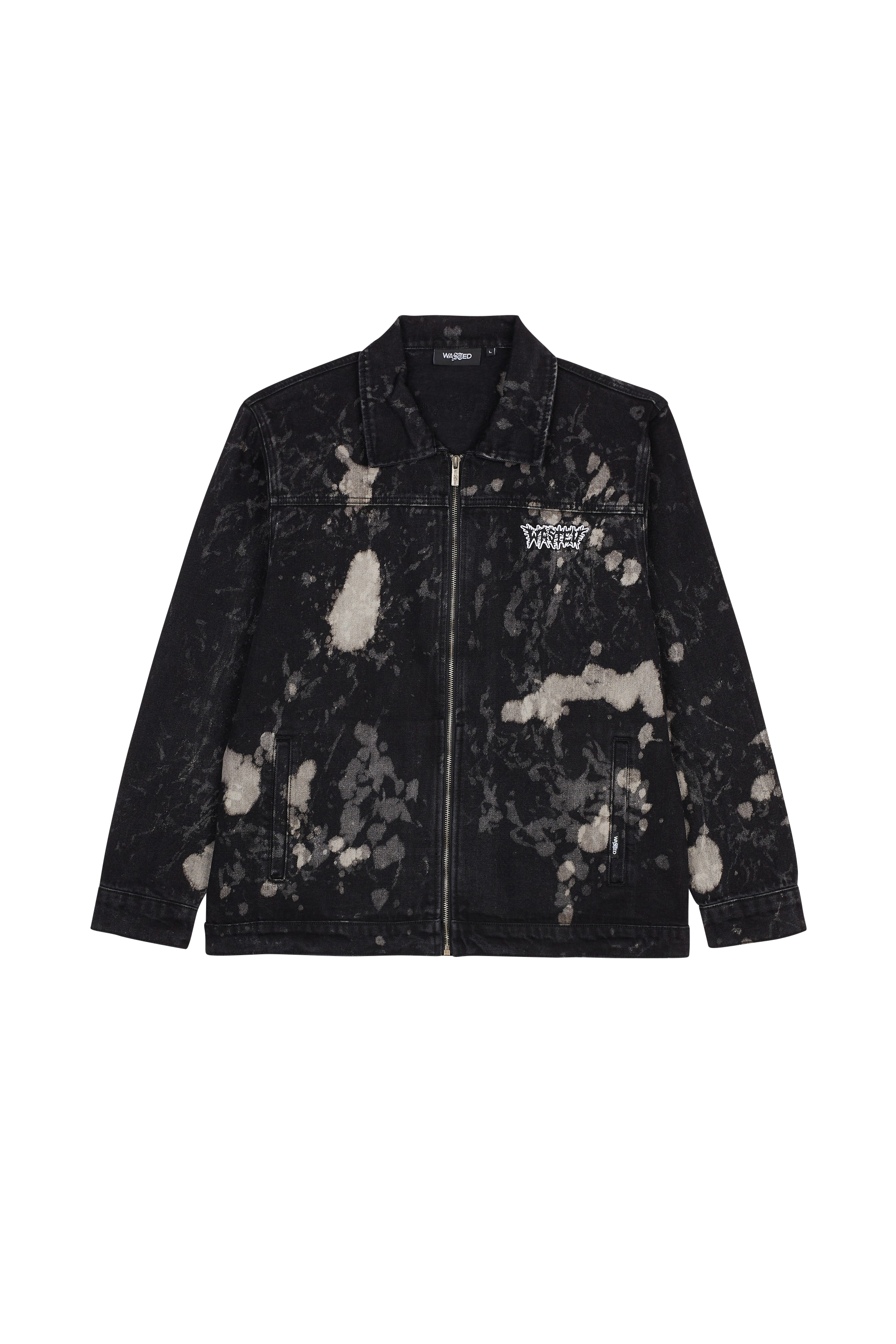 WASTED Veste en jean HAMMER EXIT BLEACH Noir
