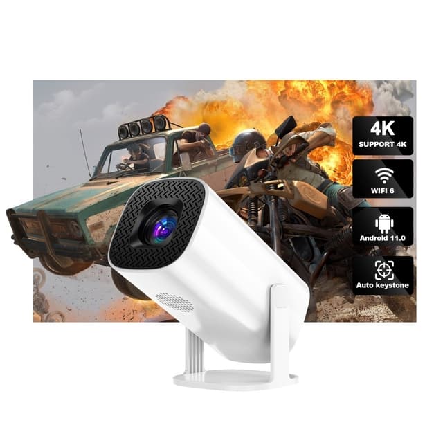 4K-projektor Dual WiFi Bluetooth HD Video LED-projektor til hjemmebiograf