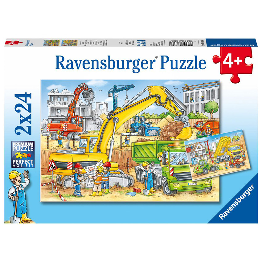 Puzzles 2 x 24 Pièces Travail sur le Chantier