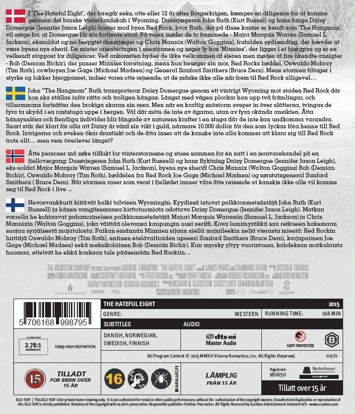 The Hateful Eight (Blu-Ray)