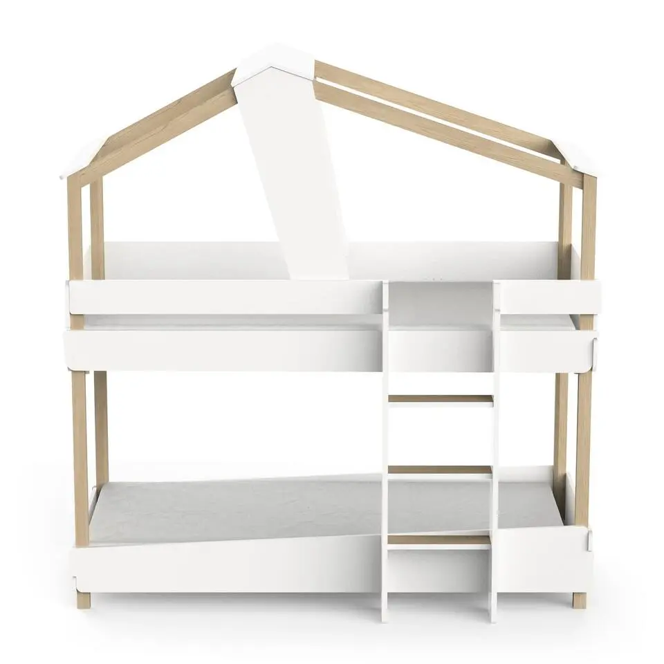 CALICOSY - Stapelbed TIMBER - Wit - 206x200x112,3 cm