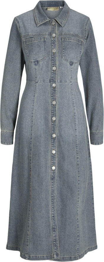JJXX JXASTRA LONG WAIST DENIM DRESS DNM Medium blue denim