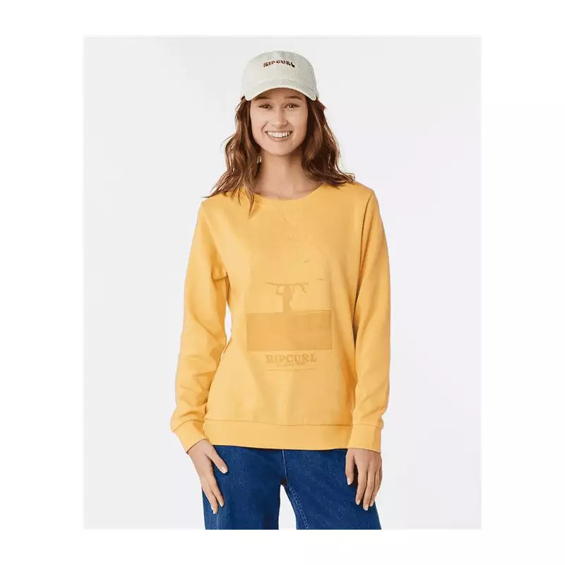 Sweat femme RIPCURL Re-Entry Crew Pastel Orange