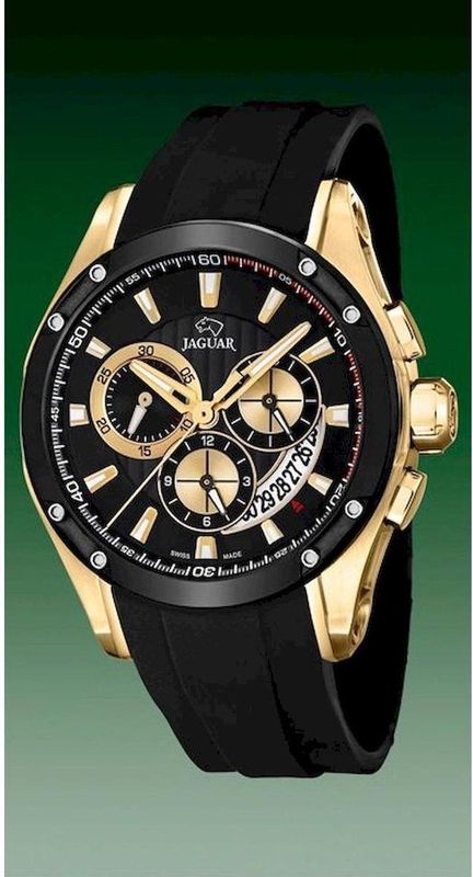 Jaguar - J691/2 - Herenhorloge - Zwart - RVS - Silicoon - Quartz