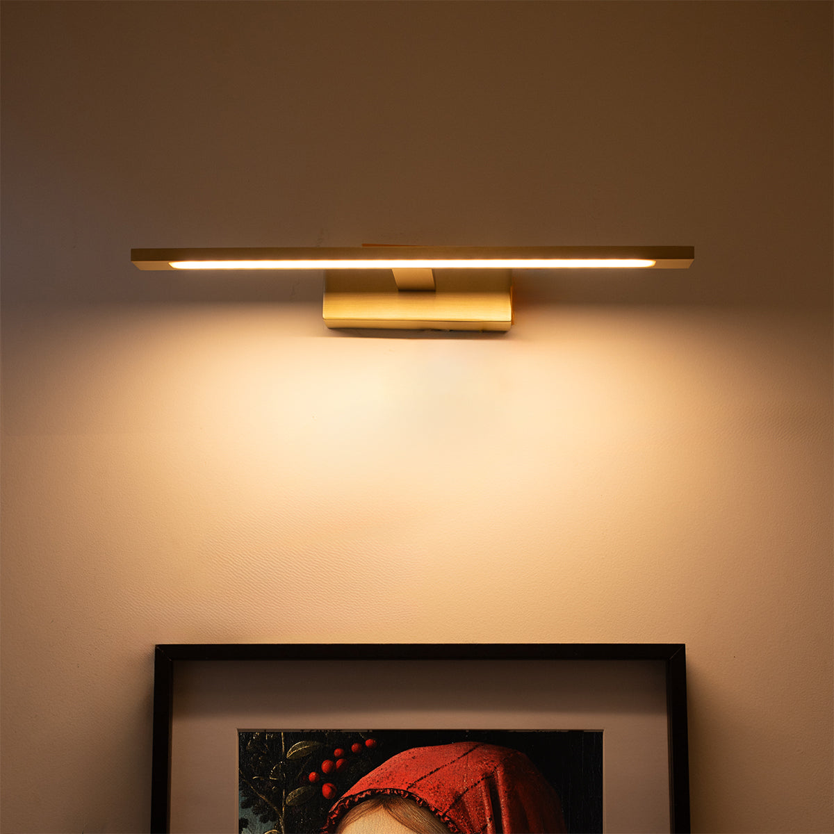 QAZQA Wandlamp messing 41,5 cm incl. LED IP44 - Jerre
