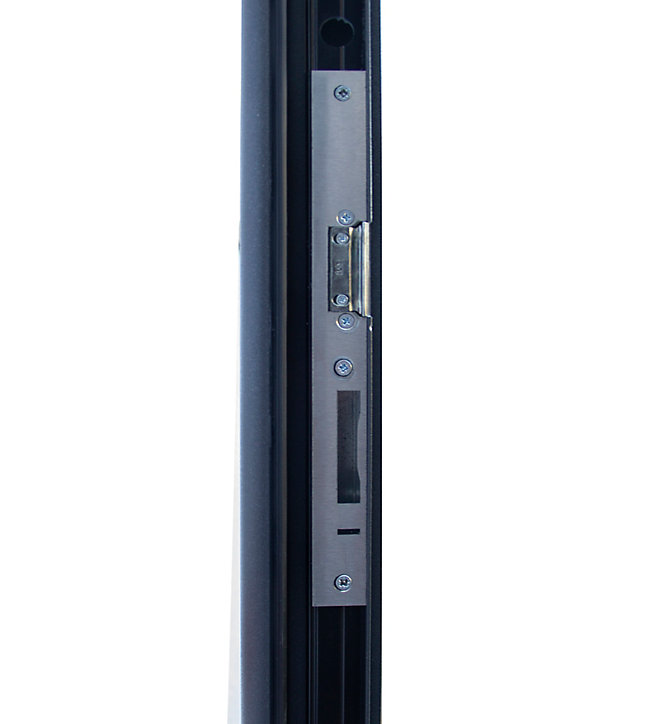 Porte d'entrée FORTIA acier gris RAL 7016 Ricadi 96 x h.218 cm poussant gauche
