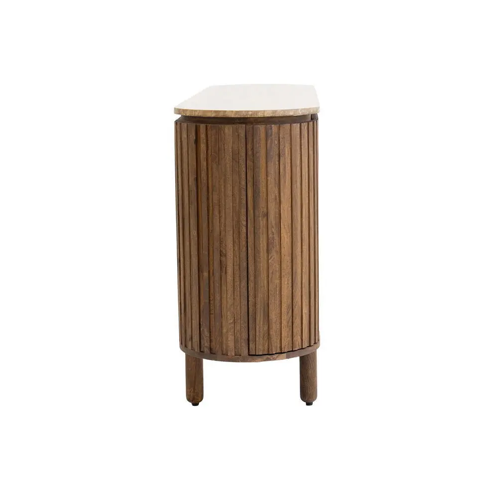 Dressoir Bruin Mangohout Travertin - 175x40x85cm - Myra