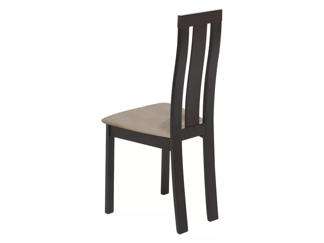 Lot de 6 chaises DOMINGO - Hêtre massif wengé