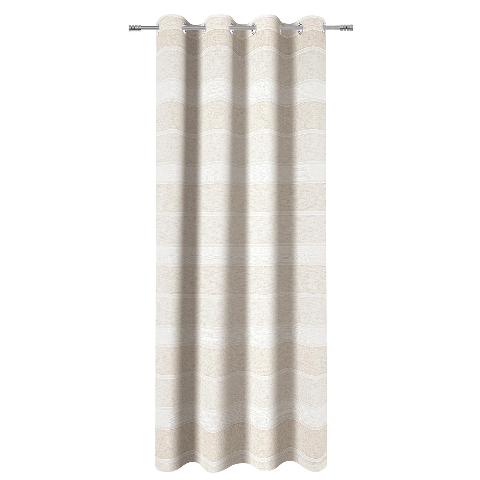 Ösenvorhang - beige-wollweiß - 140x245 cm