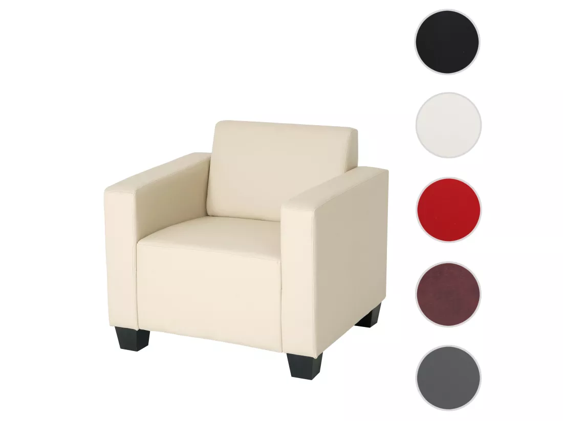 Fauteuil lounge Moncalieri, crème