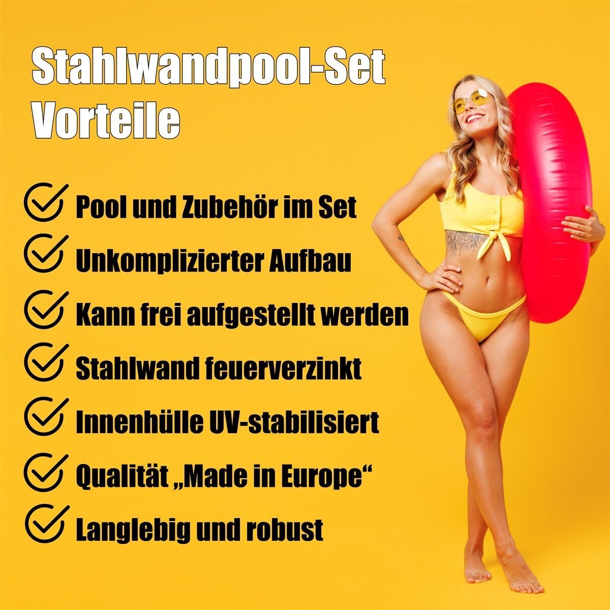 Planet Pool Premium Ovalpool-Set 5,35 x 3,00 x 1,20 m, frei aufstellbar, feuerverzinkte Stahlwand, UV-stabilisierte Innenhülle, Skimmer, Sandfilter mit 4 m³/h und 6-Wege-Ventil, Sicherheitsleiter