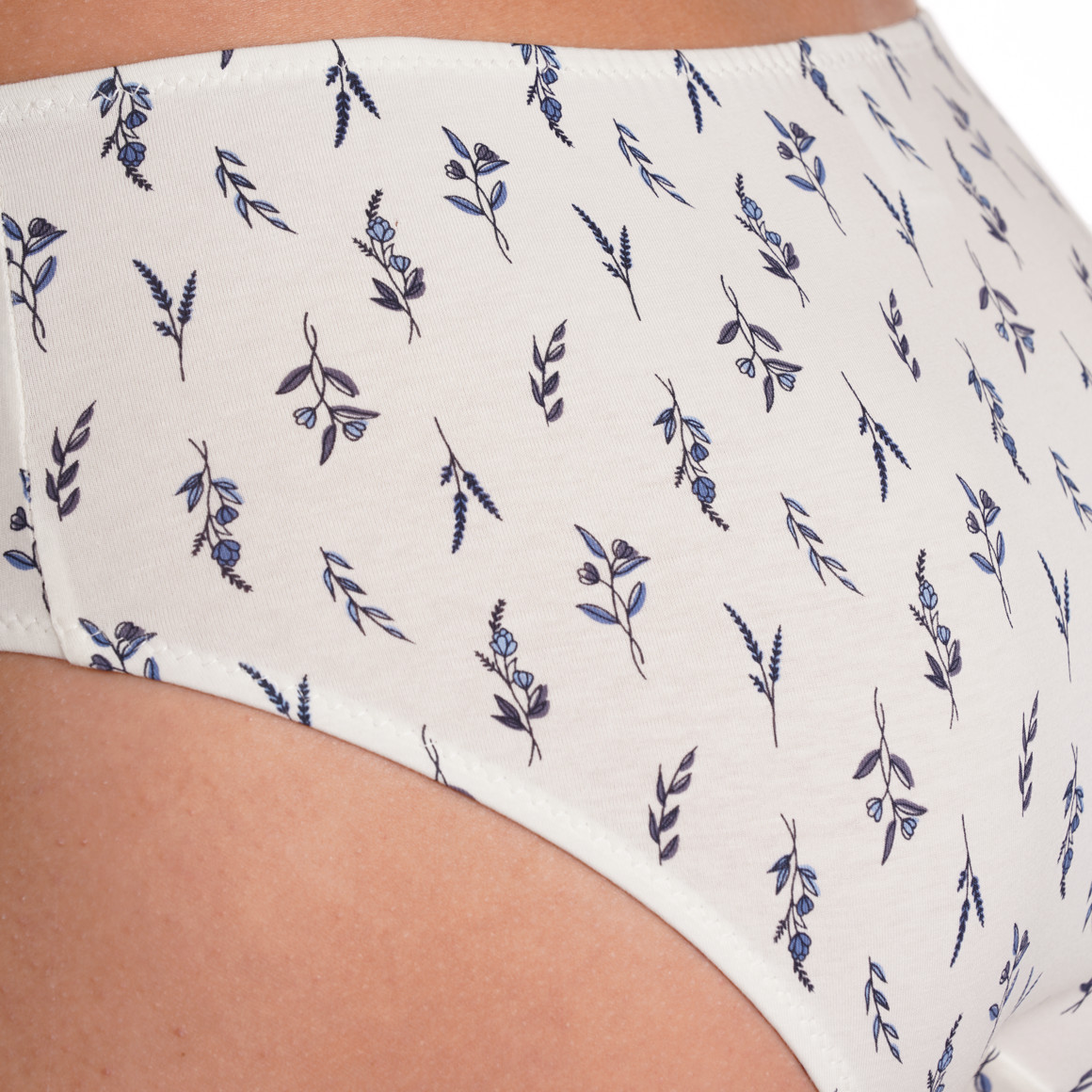 Gina Benotti 4 Damen Pantys aus Baumwolle schwarz / weiss / blau