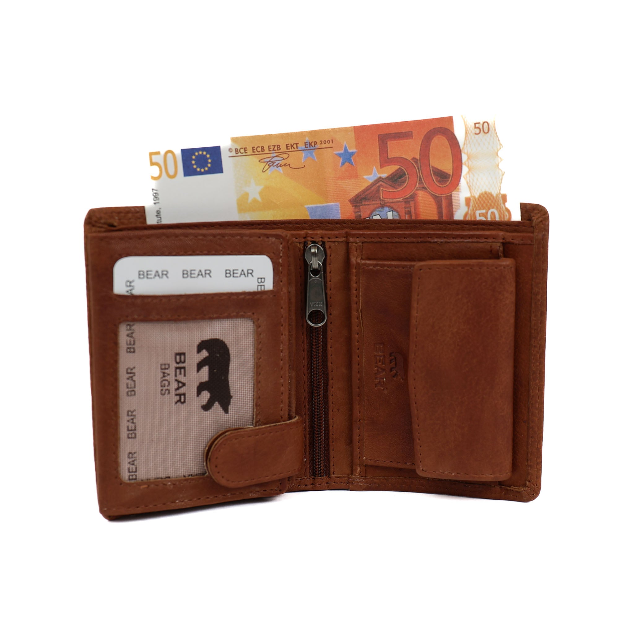 Hoge billfold 'Nolan' cognac COGNAC