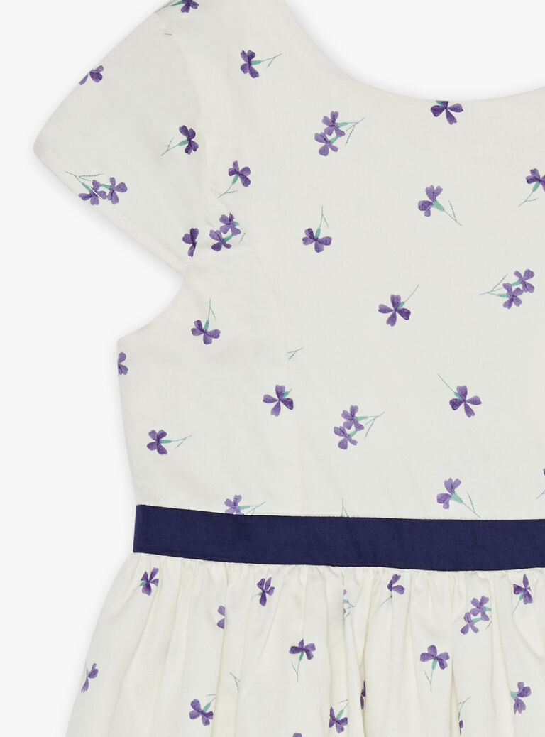 Robe écrue à fleurs