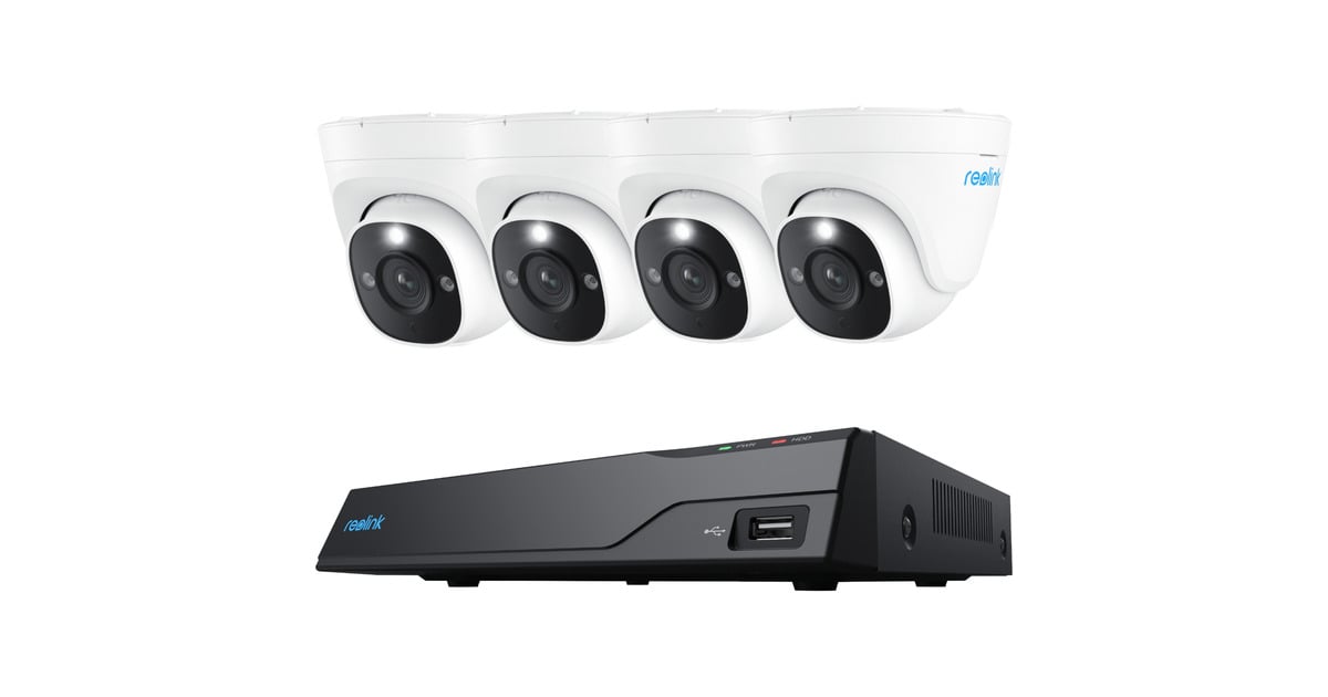 ReolinkNVS8-8MD4, Intelligent 4K UHD Kit beveiligingscamera  (4 stuks, 5 MP, PoE, 2 TB)