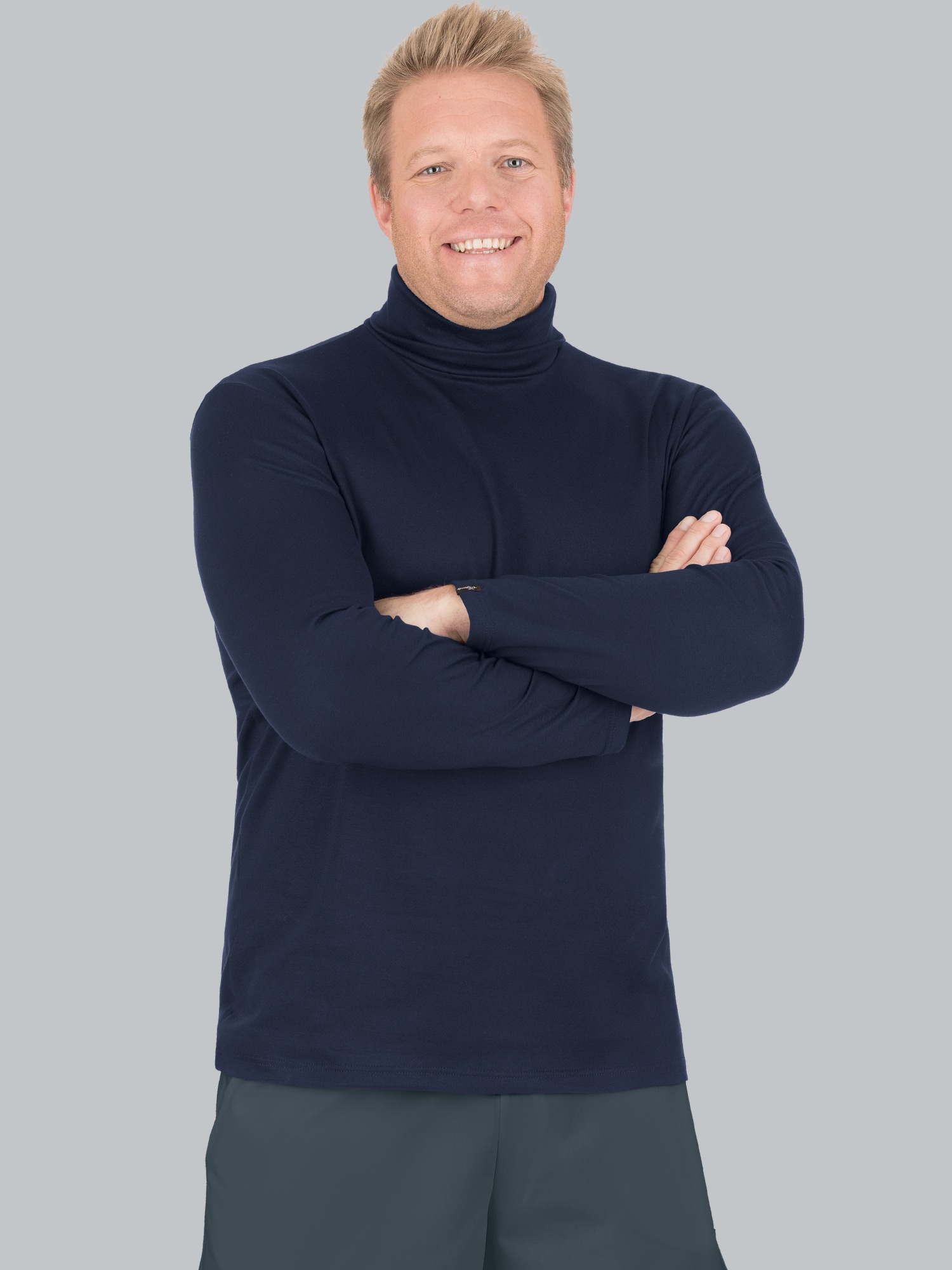 Rollkragenshirt Navy