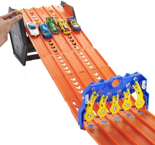 Hot Wheels - HGK41 - Transportkoffer - Kinderspeelgoed - 5-weg Baan met Auto