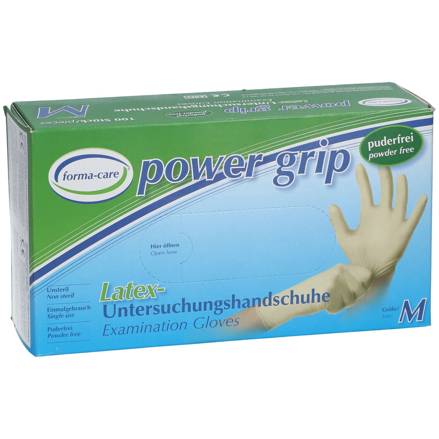 FORMA CARE Latex Powergrip Handschuhe Gr. M