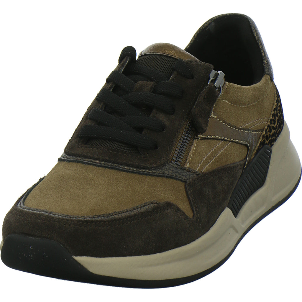 Gabor Comfort Sneaker Damen Rolling Soft Braun-kombi