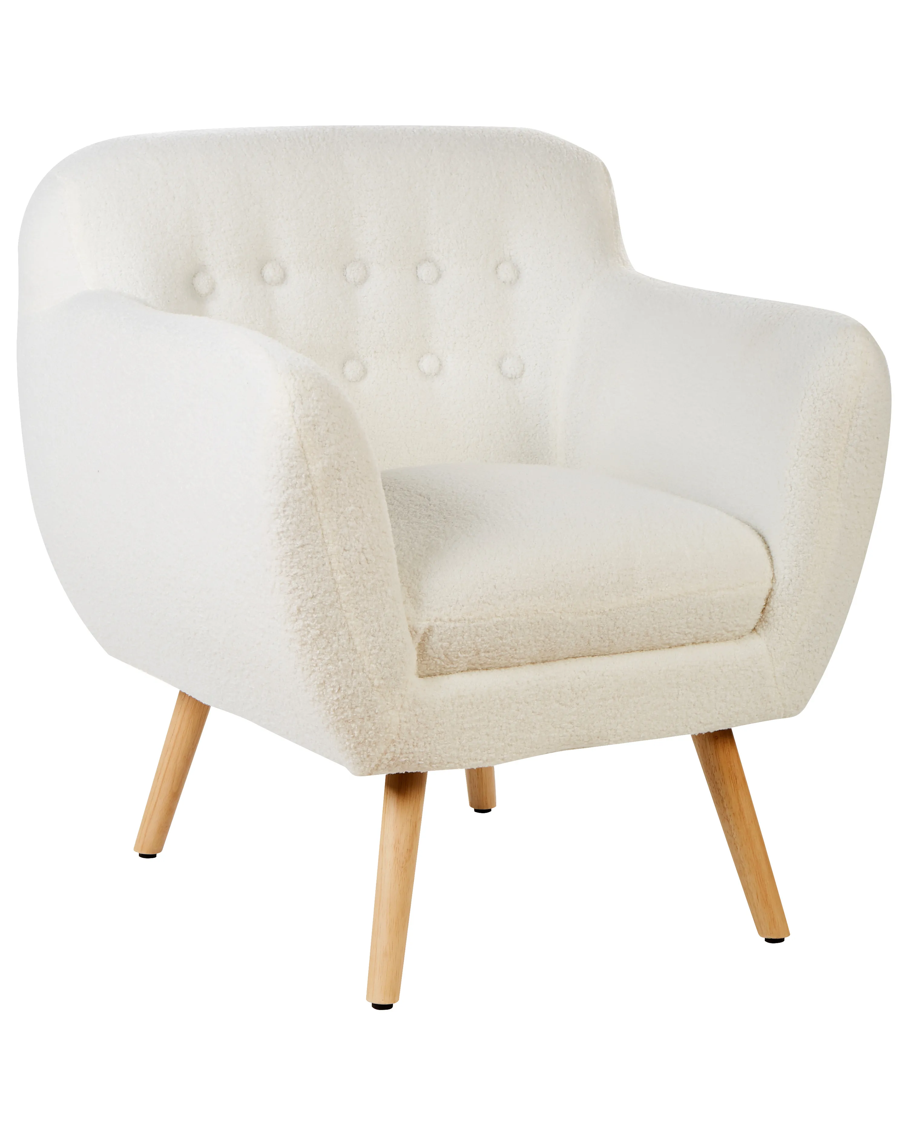 Fauteuil MELBY Bouclé Wit