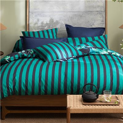 Linge de lit feuillage exotique