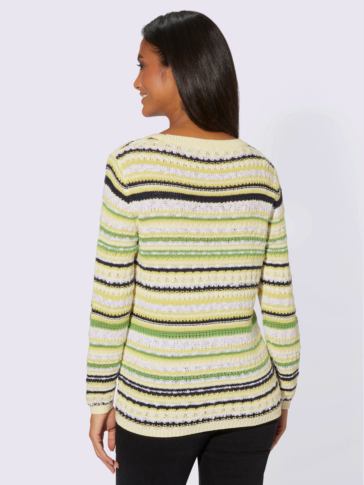 Pull à rayures 65% coton