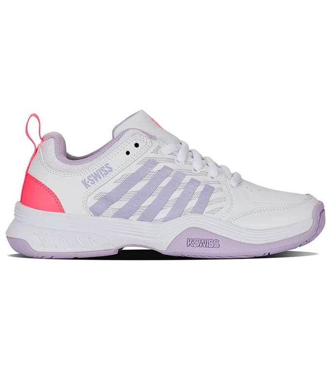 K-Swiss 94429182MCOURT EXPRESS 2 CLAY WHITE-ORCHID-PETAL-NEON-BLAZE