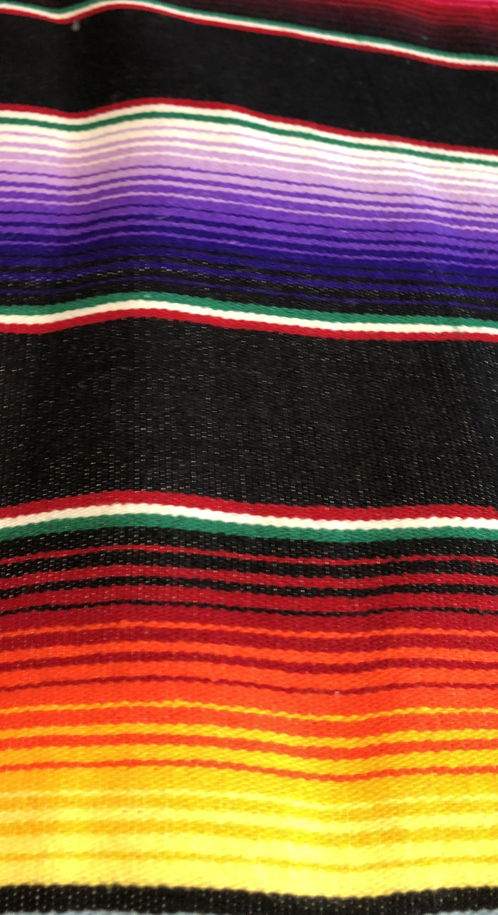 Side Shore Couverture Mex Blanket Mexicaine - Large Cotton Serape Hot Pink