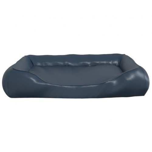 Cama retangular acolchoada cinza-escura para cães Vidaxl